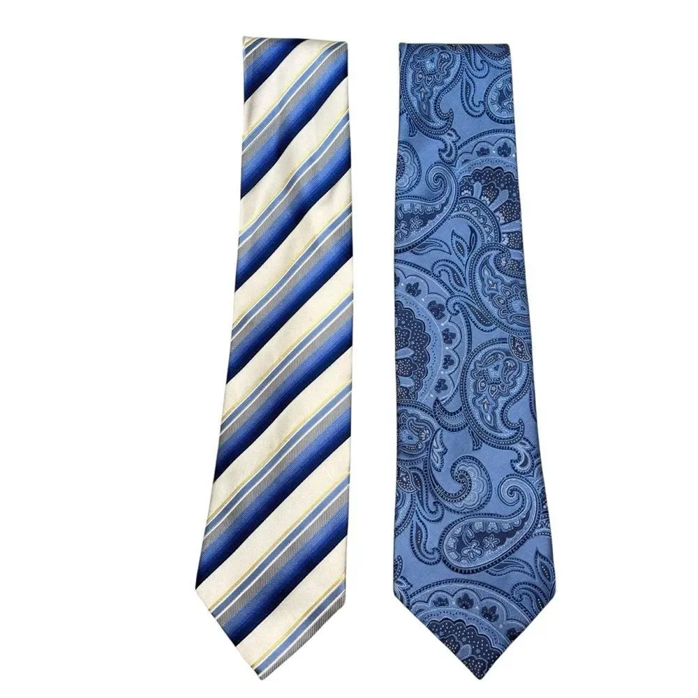 Lot of two Men’s Geoffrey‎ Beene Brand Silk Neck Ties
